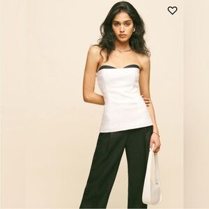 Reformation Ayda Linen Top size 6